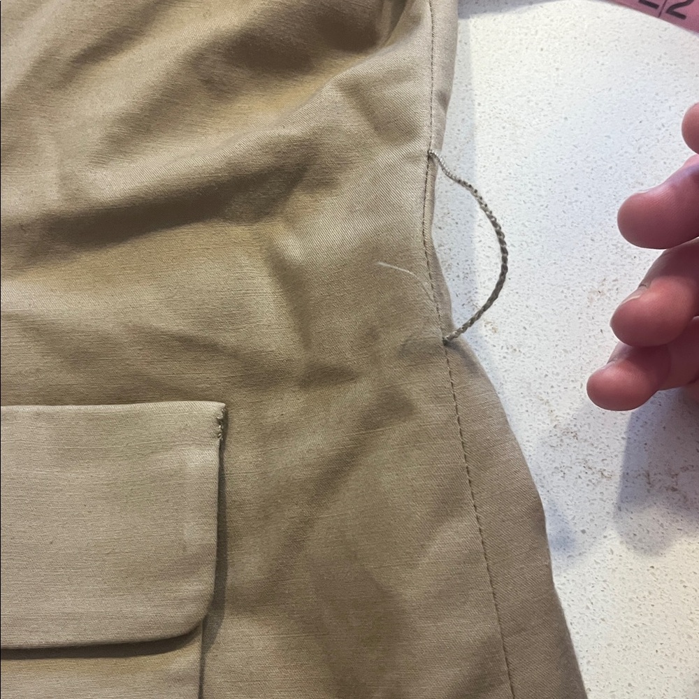 Michael Kors Tan Short Sleeve Utility Jacket *MISSING BELT* - Picture 6 of 6